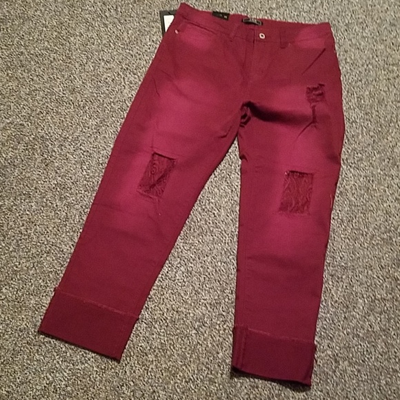 lucky and blessed Denim - Size 16 NWT wine Jean's